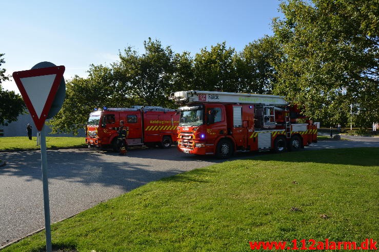 Brand i industri i Vinding i Vejle. 08/09-2015. Kl. 16:47.