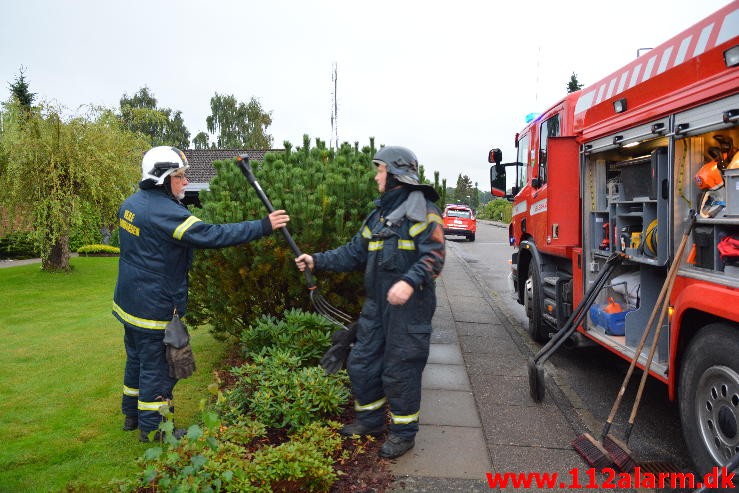 Brand i Villa. Boesvangen vejle øst. 12/09-2015. Kl. 07:20.