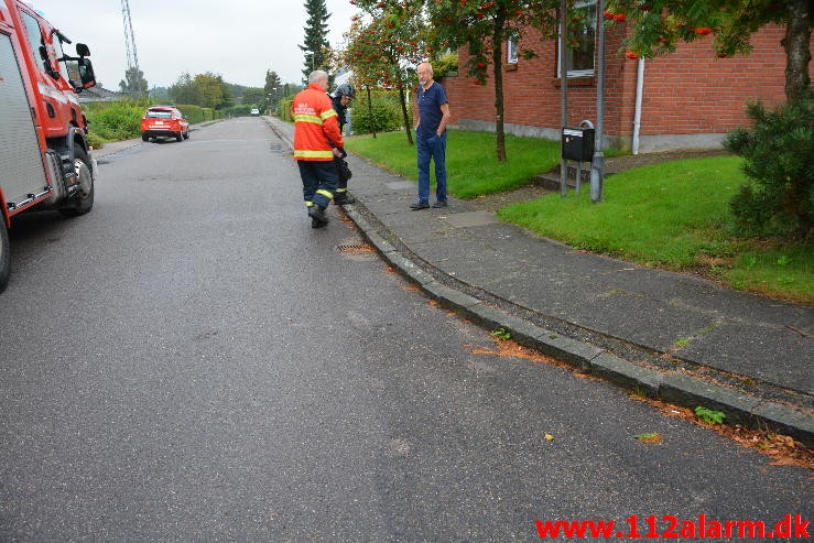 Brand i Villa. Boesvangen vejle øst. 12/09-2015. Kl. 07:20.