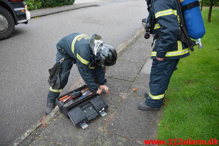 Brand i Villa. Boesvangen vejle øst. 12/09-2015. Kl. 07:20.