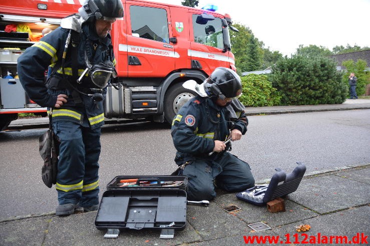 Brand i Villa. Boesvangen vejle øst. 12/09-2015. Kl. 07:20.