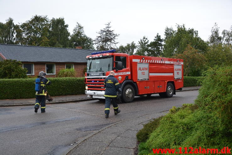 Brand i Villa. Boesvangen vejle øst. 12/09-2015. Kl. 07:20.