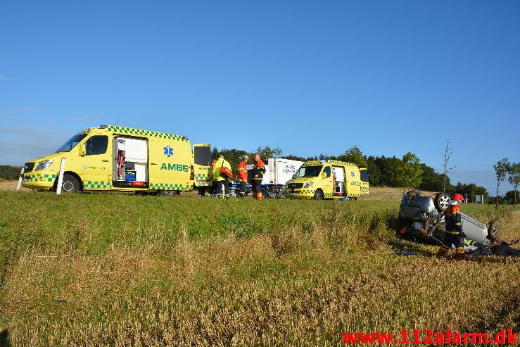 FUH med fastklemt. Ballevej i krydset ved Ballefriskole. 19/09-2015. Kl. 08:52.