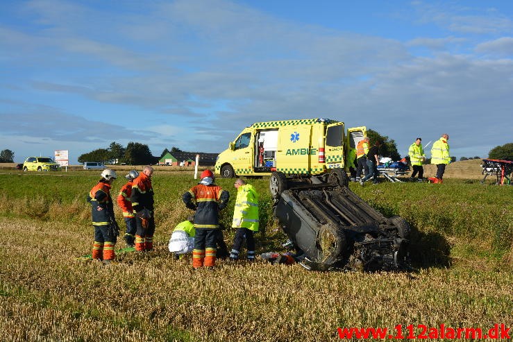 FUH med fastklemt. Ballevej i krydset ved Ballefriskole. 19/09-2015. Kl. 08:52.