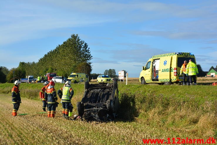 FUH med fastklemt. Ballevej i krydset ved Ballefriskole. 19/09-2015. Kl. 08:52.