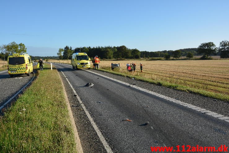 FUH med fastklemt. Ballevej i krydset ved Ballefriskole. 19/09-2015. Kl. 08:52.