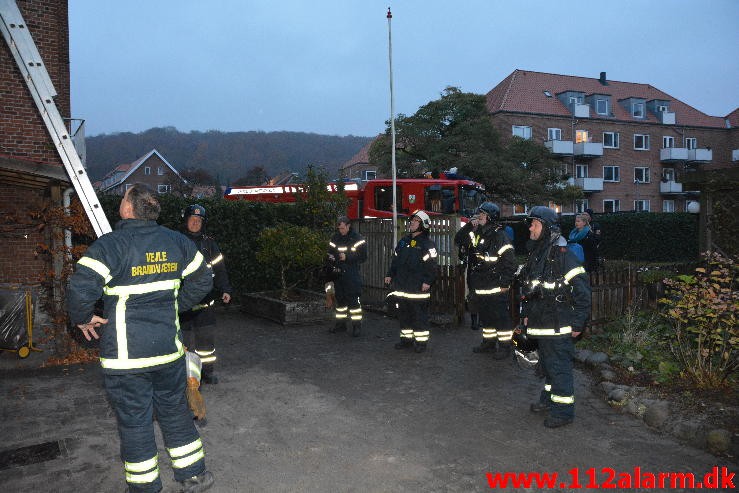 Brand i Etageejendom. Østerbrogade 30 i vejle. 05/11-2015. Kl. 16:29.