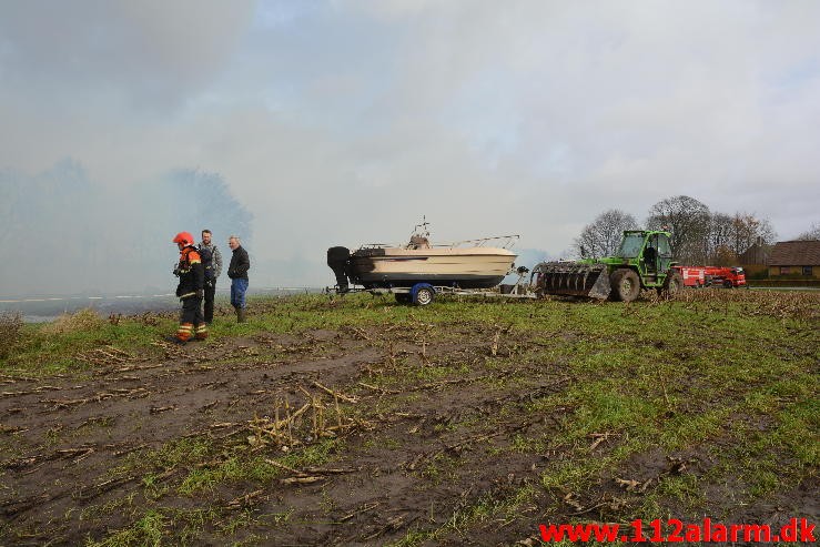 Gårdbrand. Vorkvej ved Egtved. 13/11-2015. Kl. 09:48.