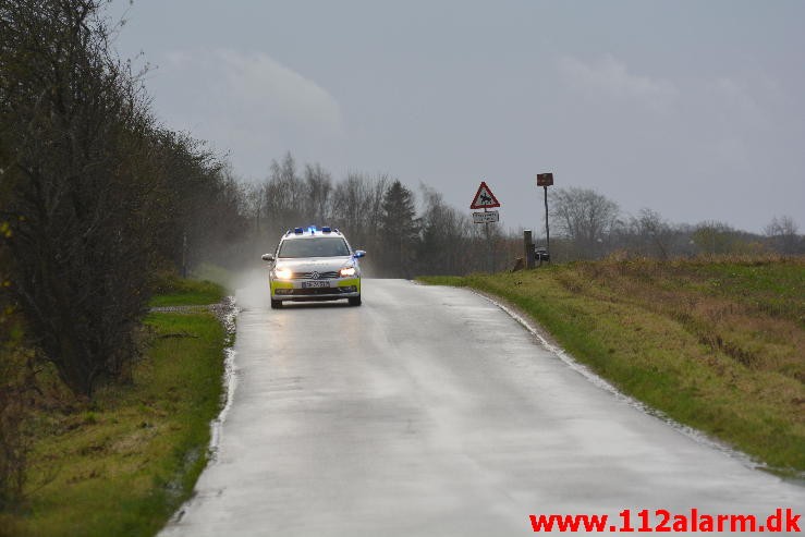 Gårdbrand. Vorkvej ved Egtved. 13/11-2015. Kl. 09:48.