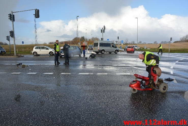 Alvorligt trafikuheld. Juelsminde krydset i Vejle. 14/11-2015. Kl. 10:30.