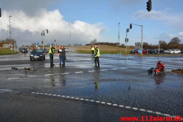 Alvorligt trafikuheld. Juelsminde krydset i Vejle. 14/11-2015. Kl. 10:30.