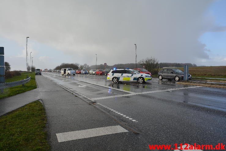 Alvorligt trafikuheld. Juelsminde krydset i Vejle. 14/11-2015. Kl. 10:30.