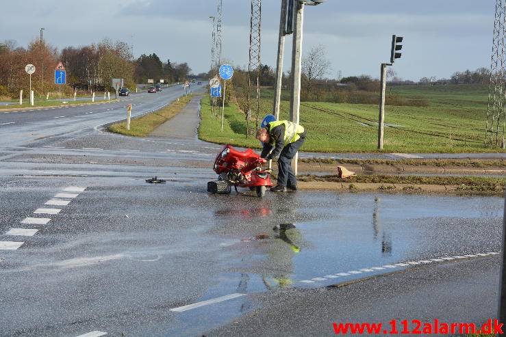 Alvorligt trafikuheld. Juelsminde krydset i Vejle. 14/11-2015. Kl. 10:30.