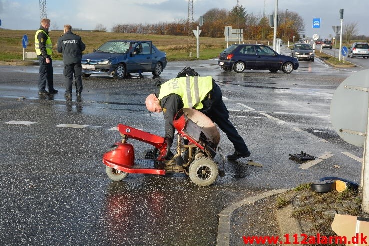 Alvorligt trafikuheld. Juelsminde krydset i Vejle. 14/11-2015. Kl. 10:30.