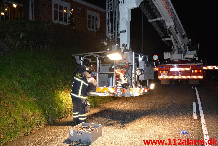 Skorstensbrand. Ribe Landevej i Vejle. 20/11-2015. Kl. 18:32.