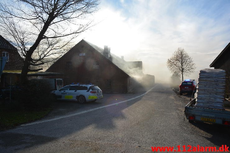 Gårdbrand. Mejsling Skovvej ved Stubberup. 21/11-2015. Kl. 11:18.Gårdbrand. Mejsling Skovvej ved Stubberup. 21/11-2015. Kl. 11:18.