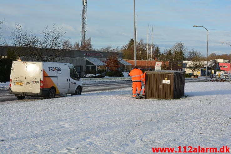 To elektriker kom til skade. Ladegårdsvej i Vejle. 23/11-2015. Kl. 10:20.