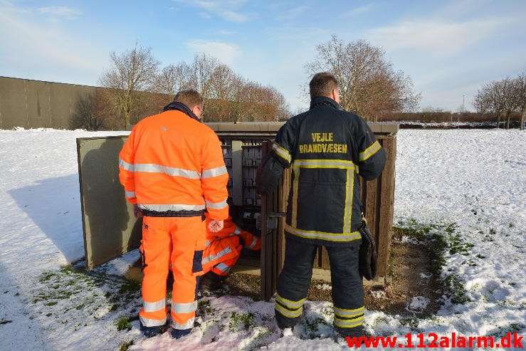To elektriker kom til skade. Ladegårdsvej i Vejle. 23/11-2015. Kl. 10:20.