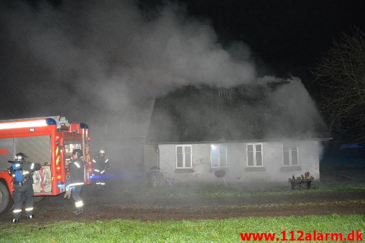 Gårdbrand. Horstedvej i Højen. 26/11-2015. Kl. 21:49.