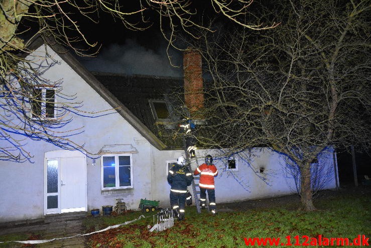 Gårdbrand. Horstedvej i Højen. 26/11-2015. Kl. 21:49.