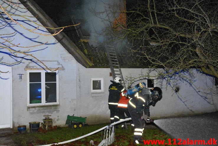 Gårdbrand. Horstedvej i Højen. 26/11-2015. Kl. 21:49.