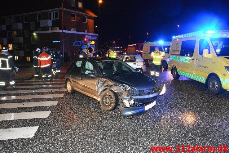 FUH-Brand i bil. Koldingvej i Vejle. 11/12-2015. Kl. 16:47.