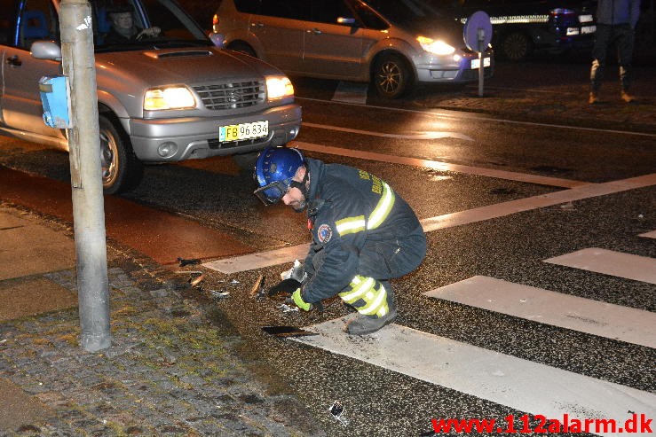 FUH-Brand i bil. Koldingvej i Vejle. 11/12-2015. Kl. 16:47.