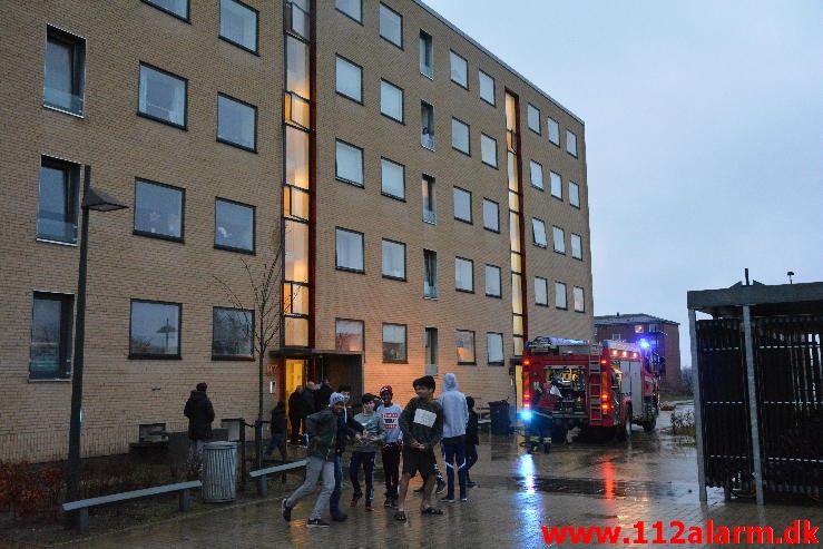 Brand i Etageejendom. Finlandsvej 87 i Vejle. 26/12-2015. Kl. 15:22