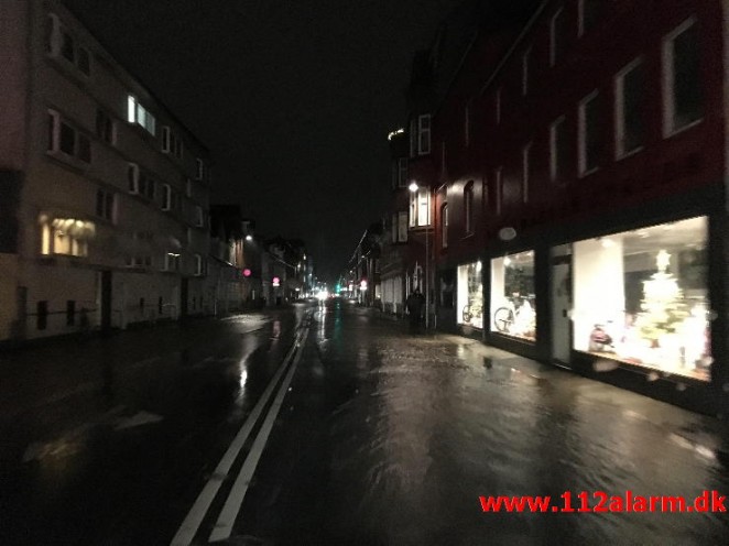 Oversvømmelse i Vejle. 26/12-2015. Kl. 22:30.