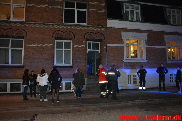 Brand i Etageejendom. Grejsdalsvej 13 i Vejle. 30/12-2015. Kl. 18:46.