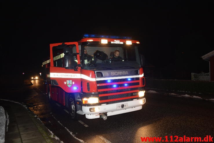 Brand i Villa. Kollegievej i Jelling. 14/01-2016. Kl. 20:16.