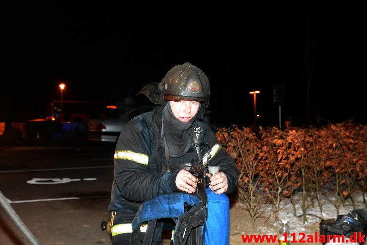 Brand i Etageejendom. Finlandsvej 91 i Vejle. 16/01-2016. Kl. 17:56.