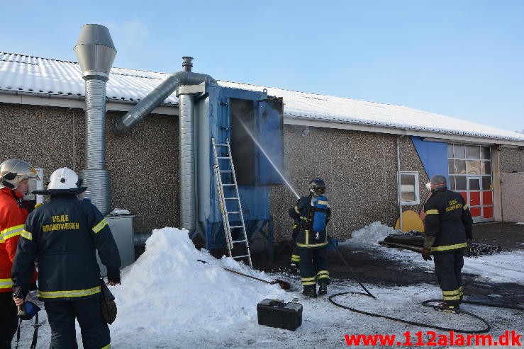 Brand i Butik. Norgesvej i Vejle. 22/01-2016. Kl. 12:59.