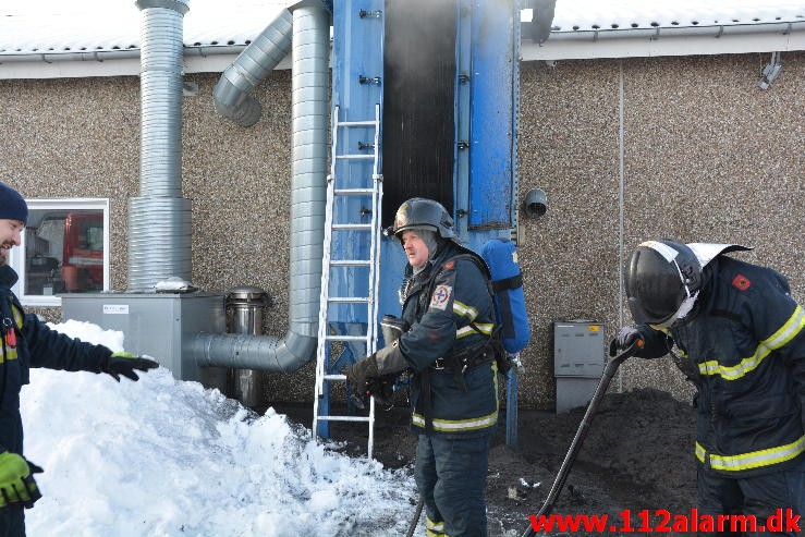 Brand i Butik. Norgesvej i Vejle. 22/01-2016. Kl. 12:59.