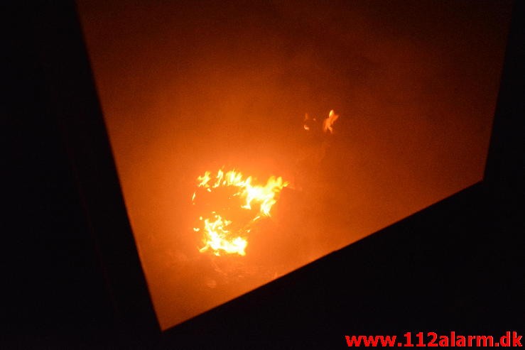 Brand i Container. Spinderigade i Vejle. 31/12-2015. KL. 19:31.