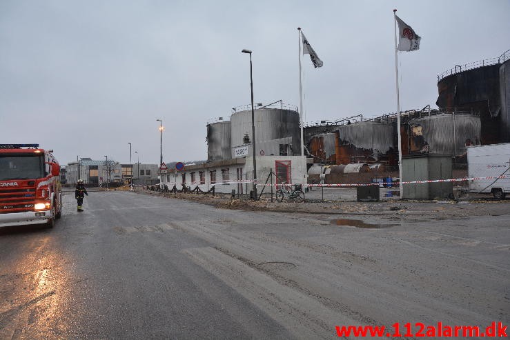 Billeder fra oprydningsarbejde. Fredericia Havn. 06/02-2016. Kl. 16:30.