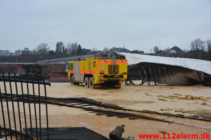 Billeder fra oprydningsarbejde. Fredericia Havn. 06/02-2016. Kl. 16:30.