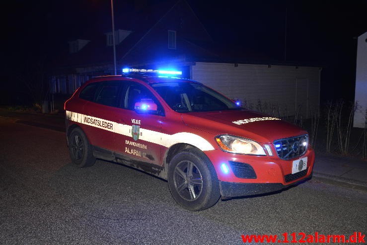 Brand i Villa. Skovkrogen i Vejle. 13/02-2016. Kl. 19:44.