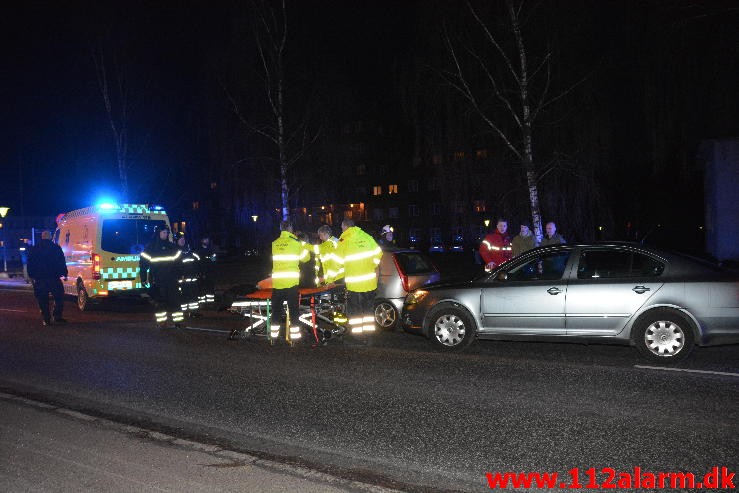 FUH med fastklemt. Fredericiavej i Vejle. 29/02-2016. Kl. 18:46.