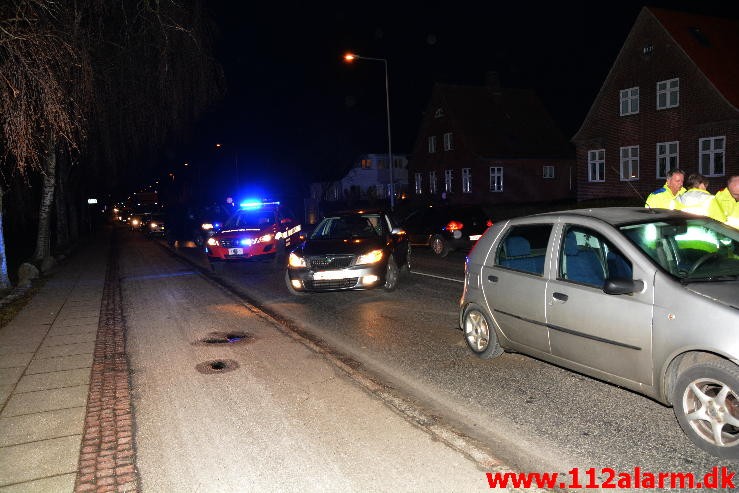 FUH med fastklemt. Fredericiavej i Vejle. 29/02-2016. Kl. 18:46.