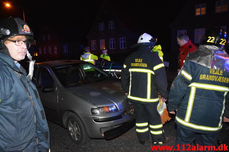 FUH med fastklemt. Fredericiavej i Vejle. 29/02-2016. Kl. 18:46.