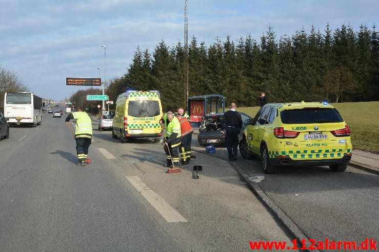 Mindre Trafik uheld. Horsensvej i Vejle. 13/03-2016. 15:29.