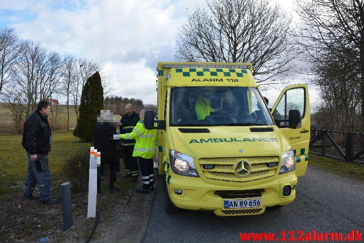 Brand i Villa. Riberlundvej ved Lindved. 21/03-2016. Kl. 9:21.