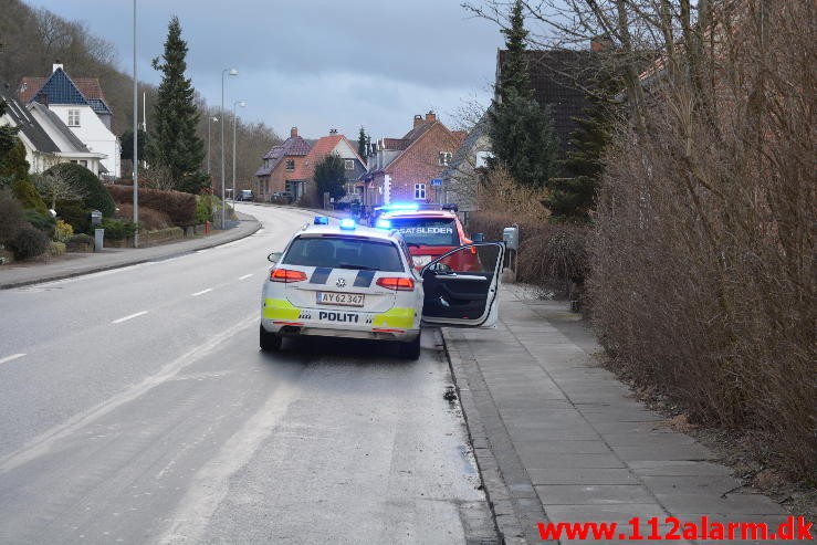 Brand i Villa. Ribe Landevej i Vejle. 21/03-2016. Kl. 16:51.