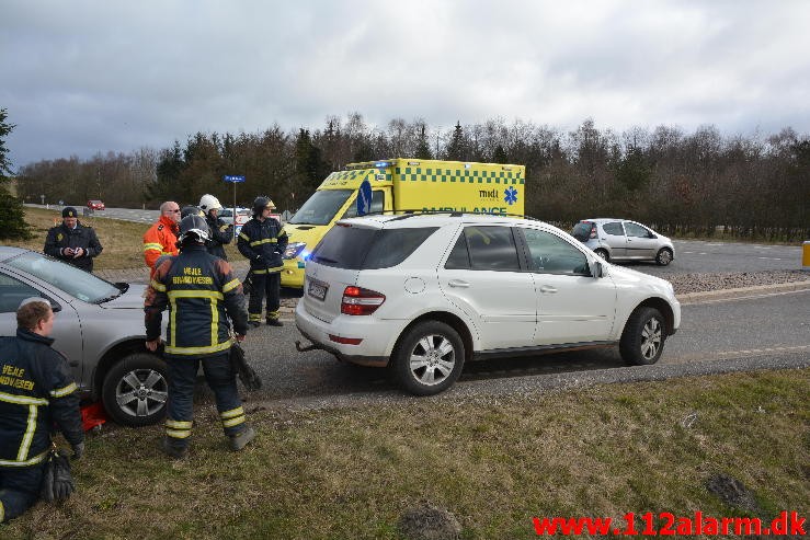 FUH med fastklemt. Viborg hovedvej ved Tørring. 21/03-2016. Kl. 08:28.