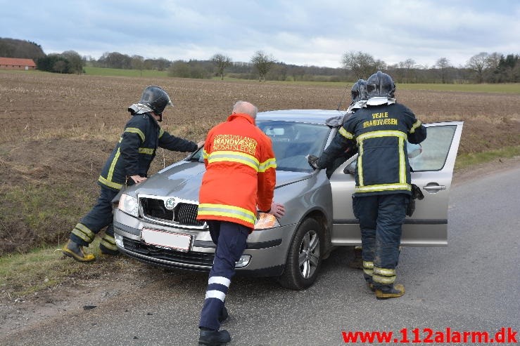 FUH med fastklemt. Viborg hovedvej ved Tørring. 21/03-2016. Kl. 08:28.