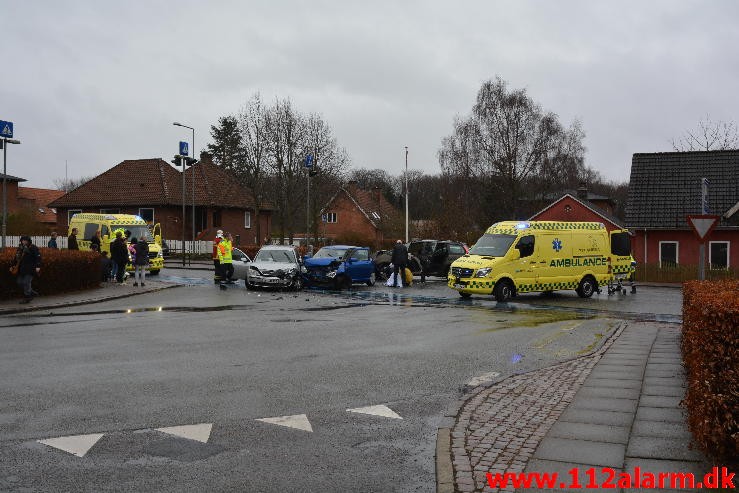 FUH med fastklemt Fredericiavej i Vejle. 27/03-2016. Kl. 14:33.