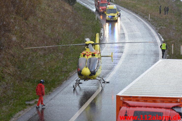 3 Uheld på under 30 minutter. Fredericiavej/E45 i Vejle. 26/04-2016. Kl. 18:12.