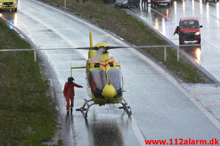 3 Uheld på under 30 minutter. Fredericiavej/E45 i Vejle. 26/04-2016. Kl. 18:12.