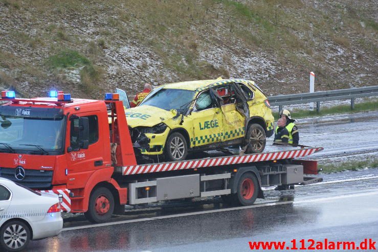 3 Uheld på under 30 minutter. Fredericiavej/E45 i Vejle. 26/04-2016. Kl. 18:12.